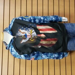 Zootop Bear Navy Reserves Jacket | Men’s XL | Patriotic USA Flag Camo